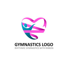 Rhythmic Gymnastic Ribbon Logo