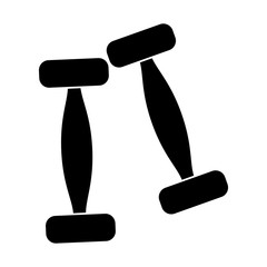 dumbbells weight gym pictogram vector illustration eps 10