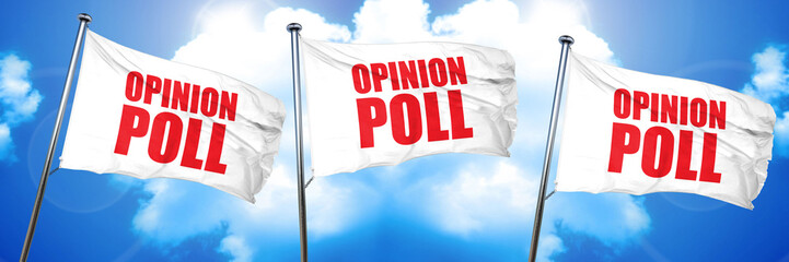 opinion poll, 3D rendering, triple flags