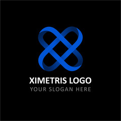 Letter X Ribbon Logo