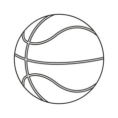 basketball ball play thin line vector illustration eps 10
