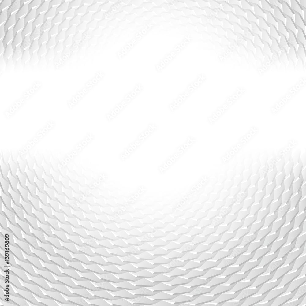 Poster White background with pattern of hexagonal tiles overlayed as fish scales