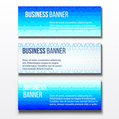 Set of three business banners