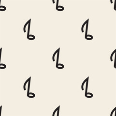 Fototapeta premium seamless monochrome music note pattern background