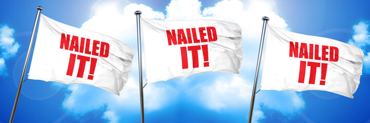nailed it!, 3D rendering, triple flags