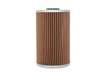 car oil filter isolated on white background ,clipping path