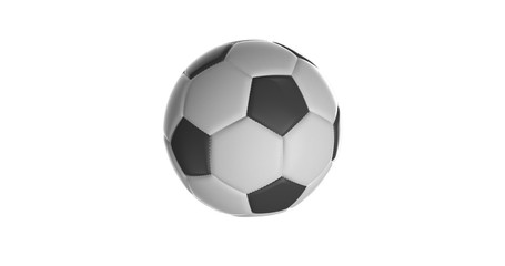 Fototapeta na wymiar Ballon de Football 3D Haute Résolution Fond Blanc Alpha 1
