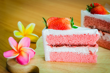 Obraz na płótnie Canvas Strawberry cake.