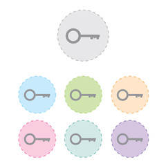 Key sign icon. Unlock tool symbol. vector