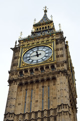 Fototapeta na wymiar Big Ben isolated background at London, UK