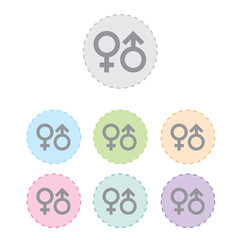 sex sign icon set. vector illustration