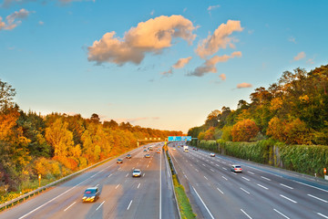 Traffic on highway in Germany
