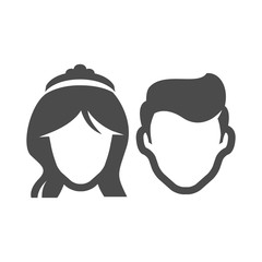 BW Icons - Bride and groom