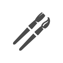 BW icon - Paint brushes