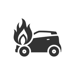 BW Icons - Car on fire