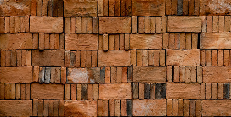 Stack of brown brick