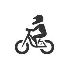 Naklejka na ściany i meble BW Icons - Mountain biker