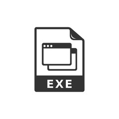 Obraz premium BW icon - Executable file format