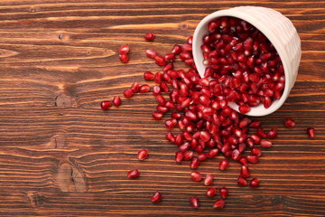 Bowl with pomegranate seeds