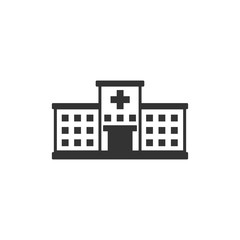BW icon - Hospital building
