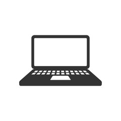 BW icon - Laptop computer