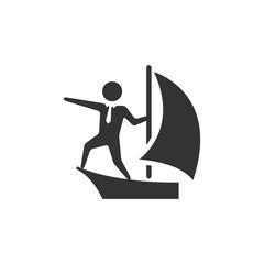 BW Icons - Businessman sailing