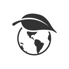 BW icon - Globe leaf