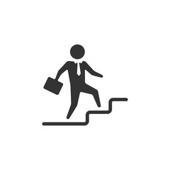 BW Icons - Businessman stairway