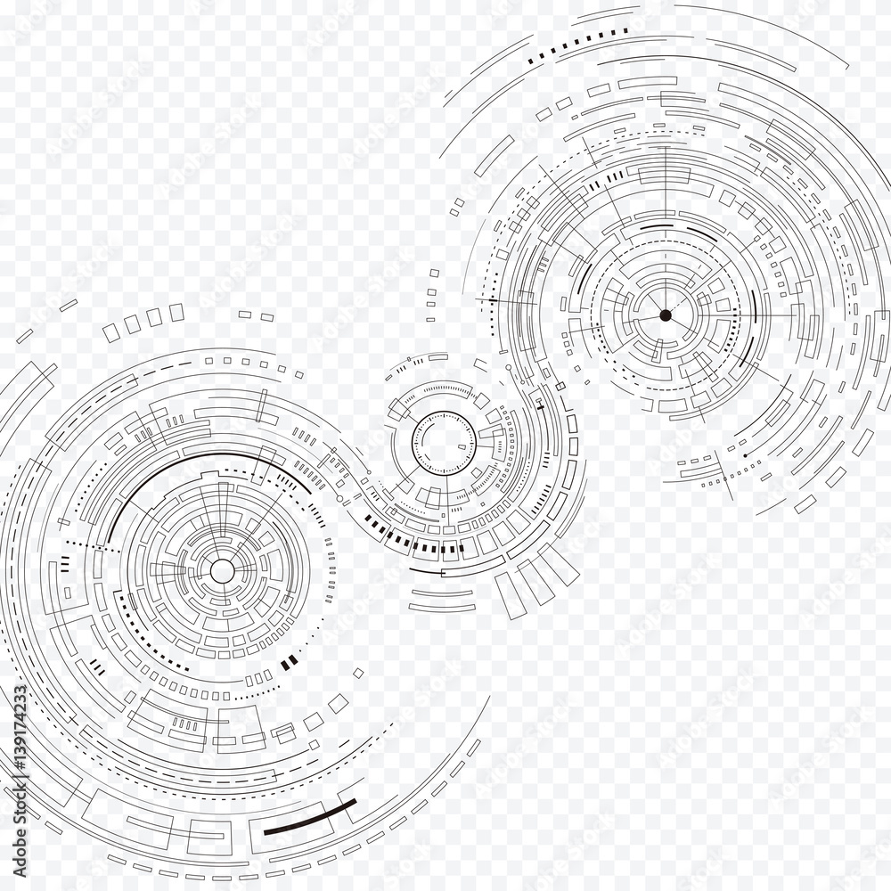 Poster Technology composition wireframe abstract background. 