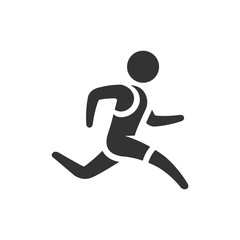 BW icon - Running athlete