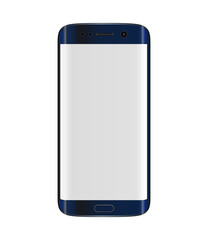Dark blue smartphone with edge display design