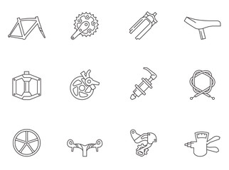 Outline Icons - Bicycle Parts