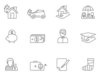 Outline Icons - Insurance