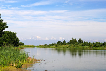 Small lake in the Curonian Spit National Park. Russia.