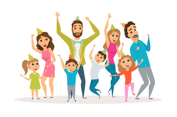 Fototapeta premium Family birthday party
