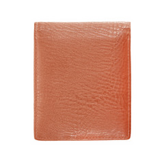 simple and beautiful brown leather wallet on white background