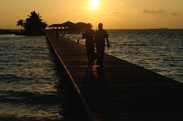 sunset at maldives