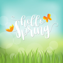 Fototapeta na wymiar spring season background, vector illustration