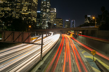 Fototapeta premium night life, city light, down town California