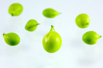 sweet peas on white background