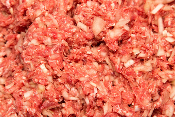 minced meat as a background