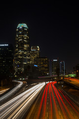 Fototapeta premium night life, city light, down town California