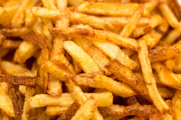 cooking potato fries in oil