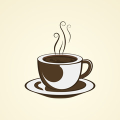 Coffee sign logo. vector