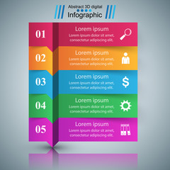 Business Infographics origami style Vector illustration.