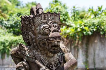 Monster decorating viewpoint of Tegenungan Waterfall on Bali island, Indonesia