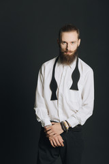 Hipster style bearded man