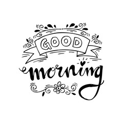Good morning hand lettering