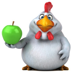 Fun chicken - 3D Illustration