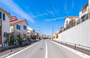 新興住宅街の家並み